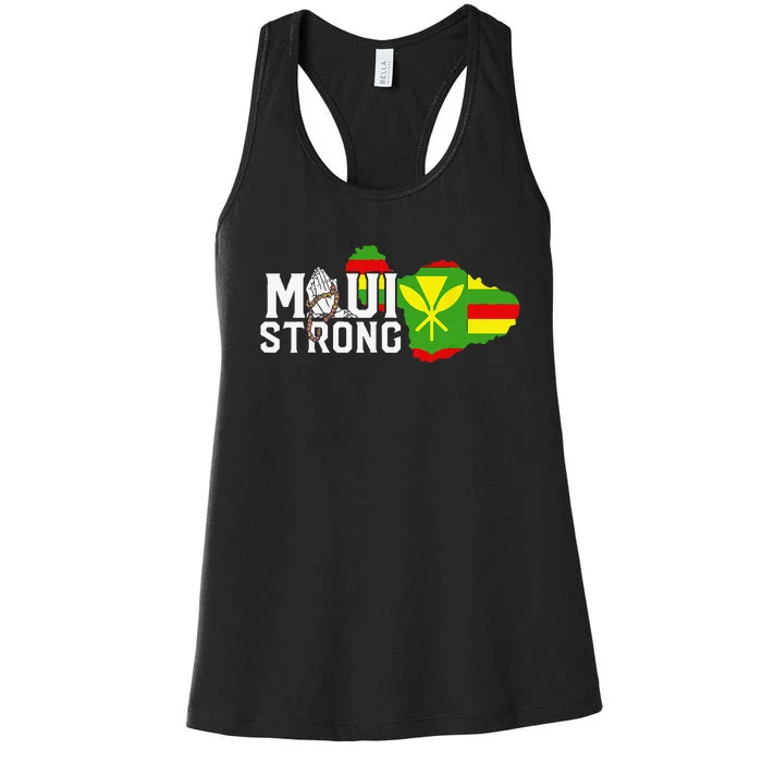 Pray For Maui Hawaii StrongFunny Cute Women's Racerback Tank