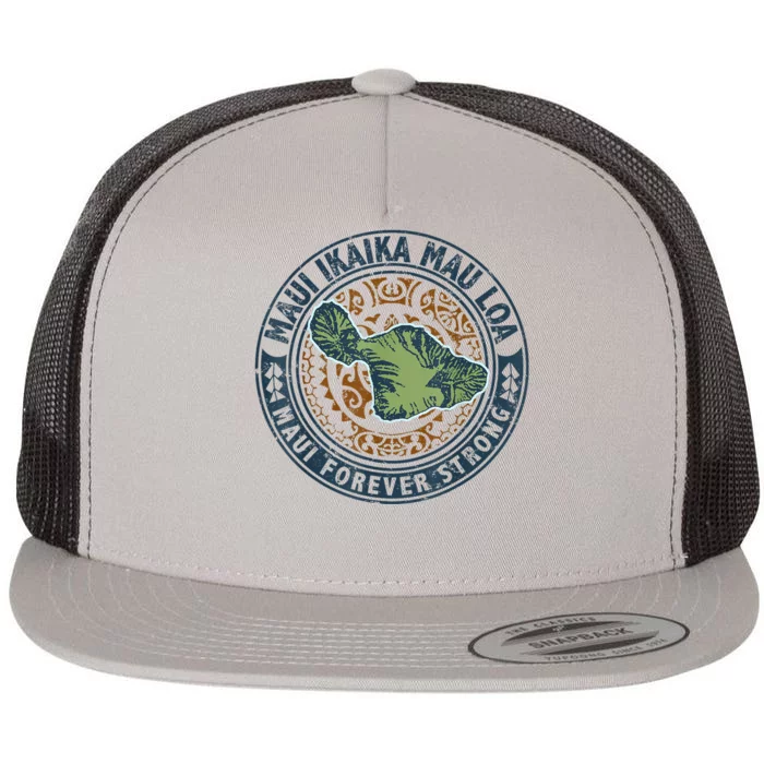 Pray For Maui Hawaii Strong Flat Bill Trucker Hat