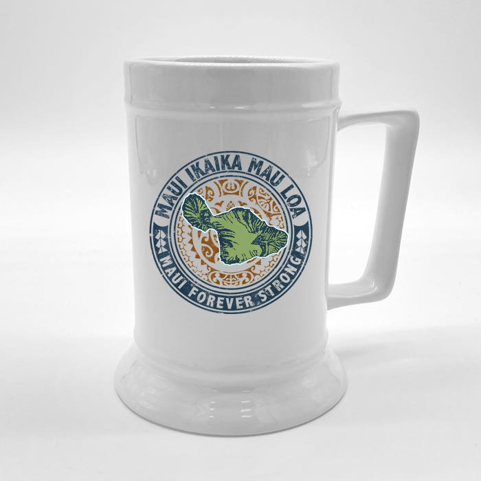 Pray For Maui Hawaii Strong Front & Back Beer Stein