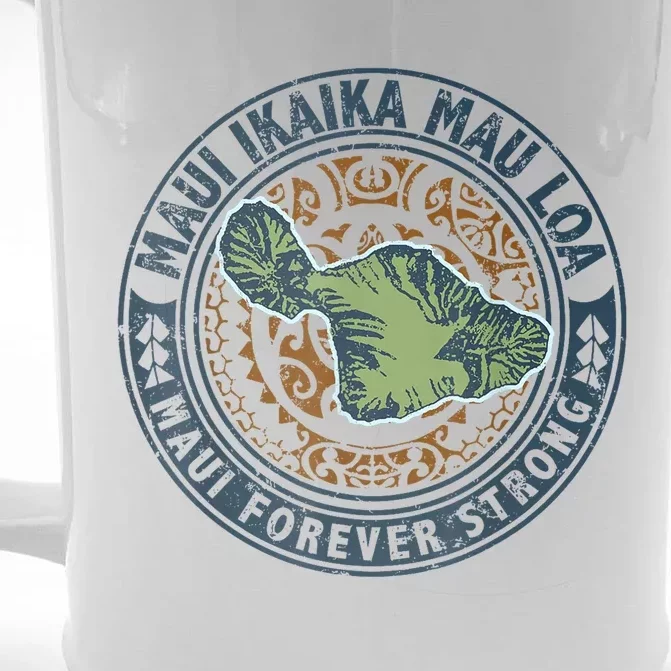 Pray For Maui Hawaii Strong Front & Back Beer Stein