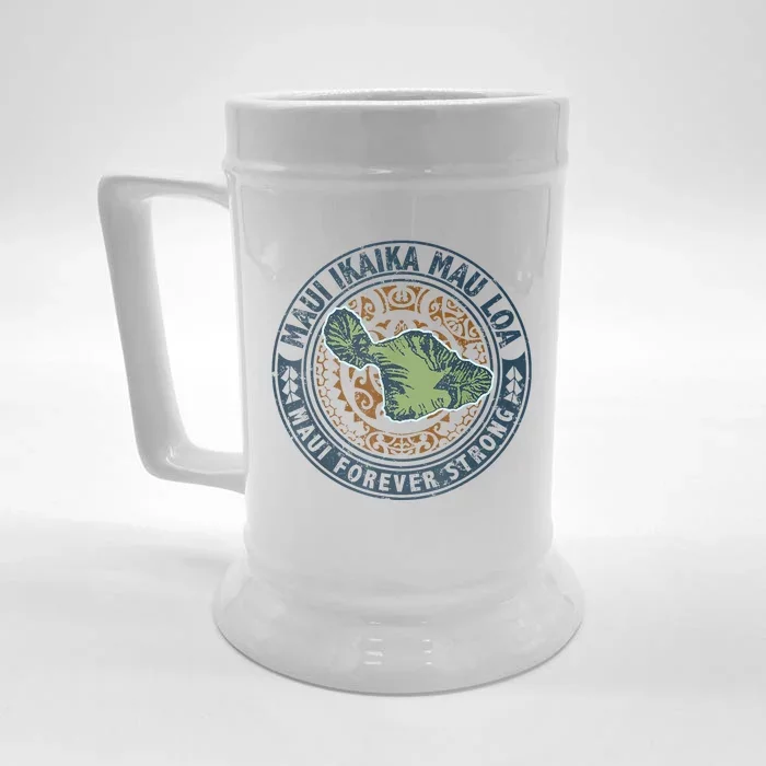 Pray For Maui Hawaii Strong Front & Back Beer Stein