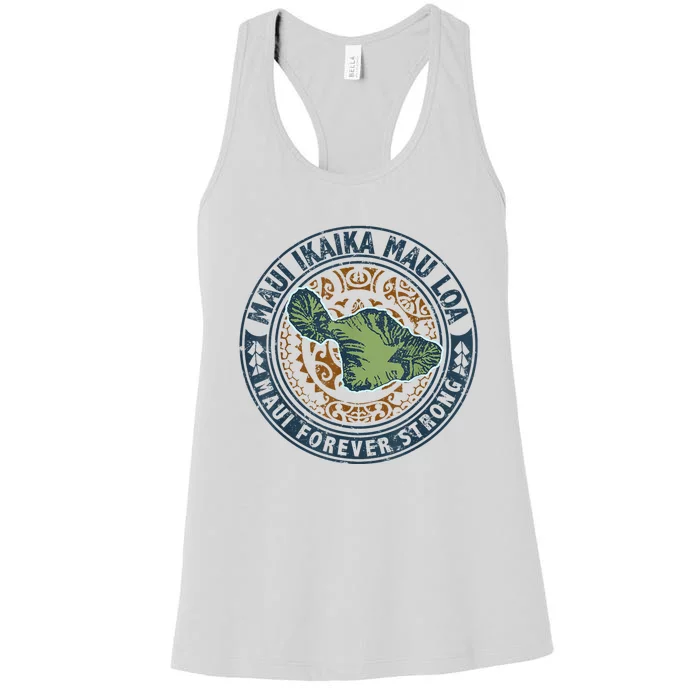 Pray For Maui Hawaii Strong Women's Racerback Tank