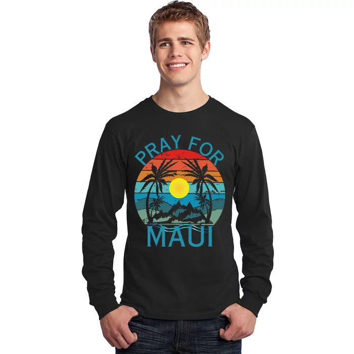 Pray For Maui Hawaii Wildflower Support Men Women Long Sleeve Shirt