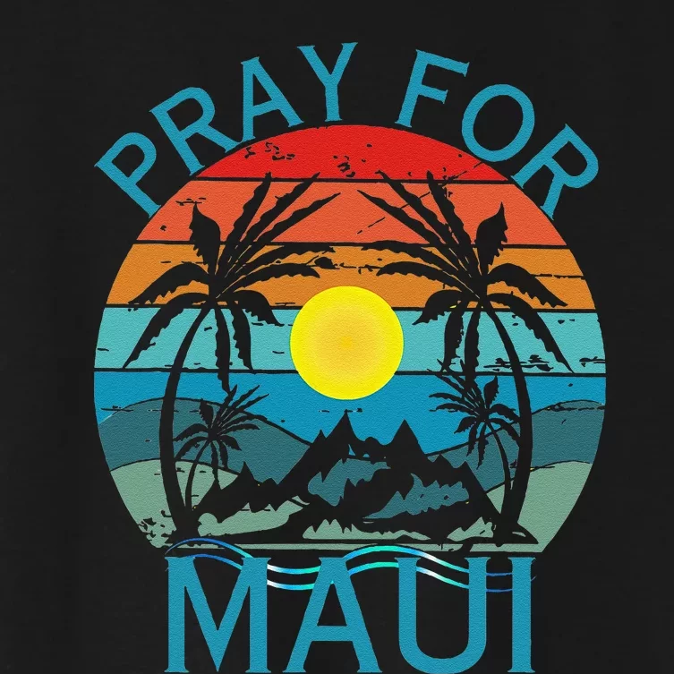 Pray For Maui Hawaii Wildflower Support Men Women Women's Crop Top Tee