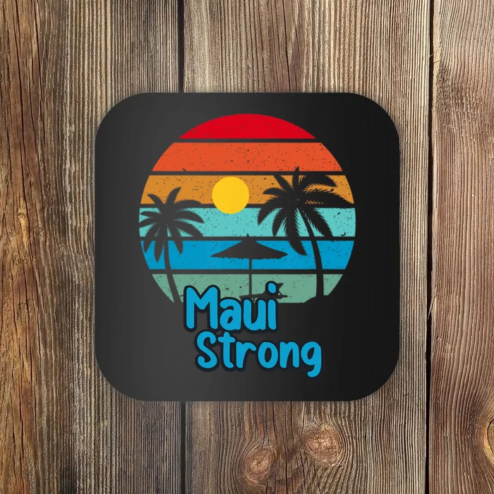 Pray For Maui Hawaii Strong Vintage Coaster