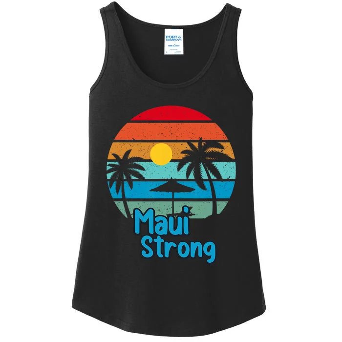 Pray For Maui Hawaii Strong Vintage Ladies Essential Tank