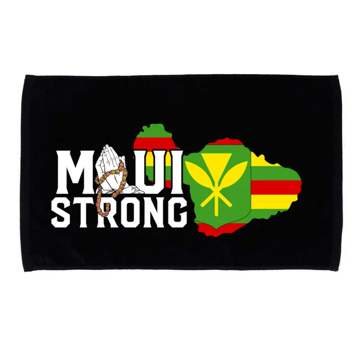 Pray For Maui Hawaii Strong Maui Wildfire Support Microfiber Hand Towel