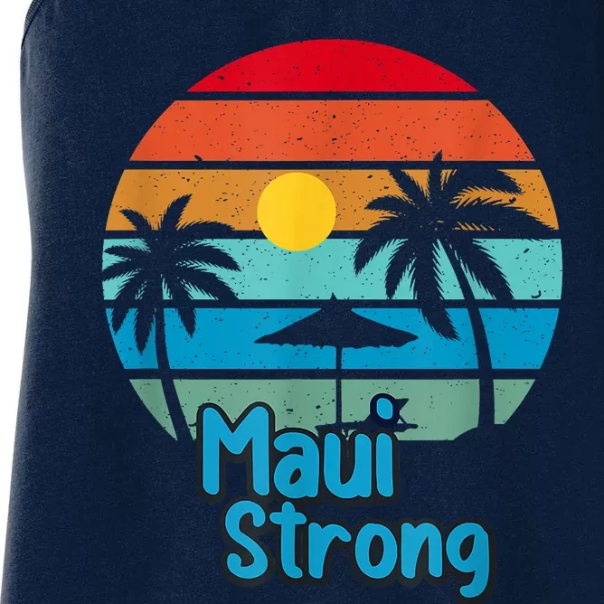 Pray For Maui Hawaii Strong Women's Racerback Tank