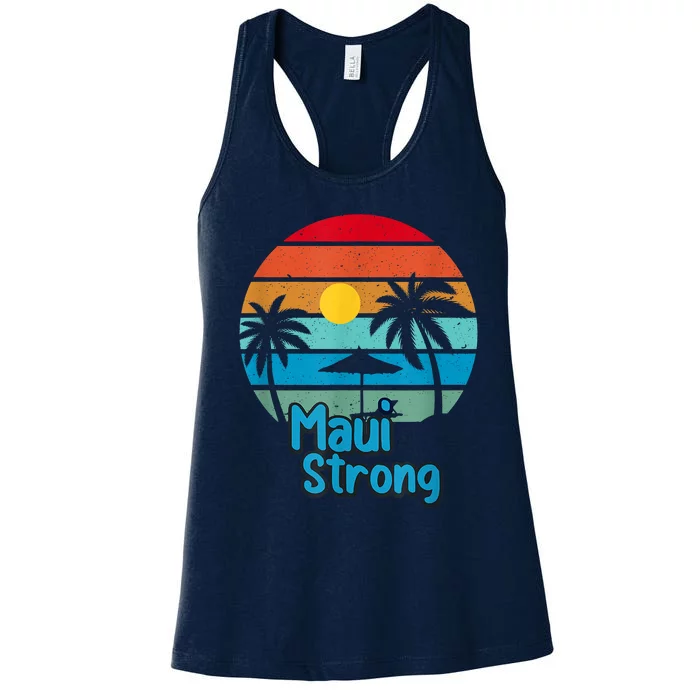 Pray For Maui Hawaii Strong Women's Racerback Tank