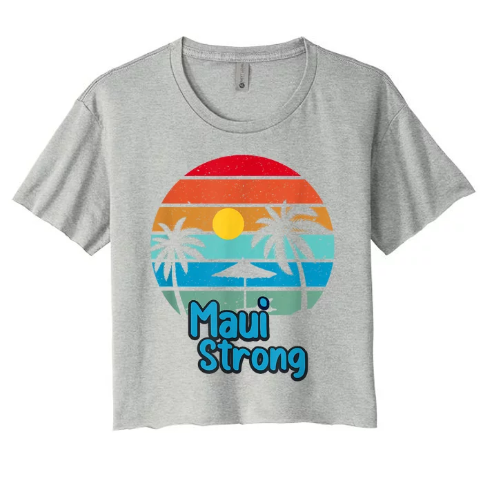 Pray For Maui Hawaii Strong Women's Crop Top Tee