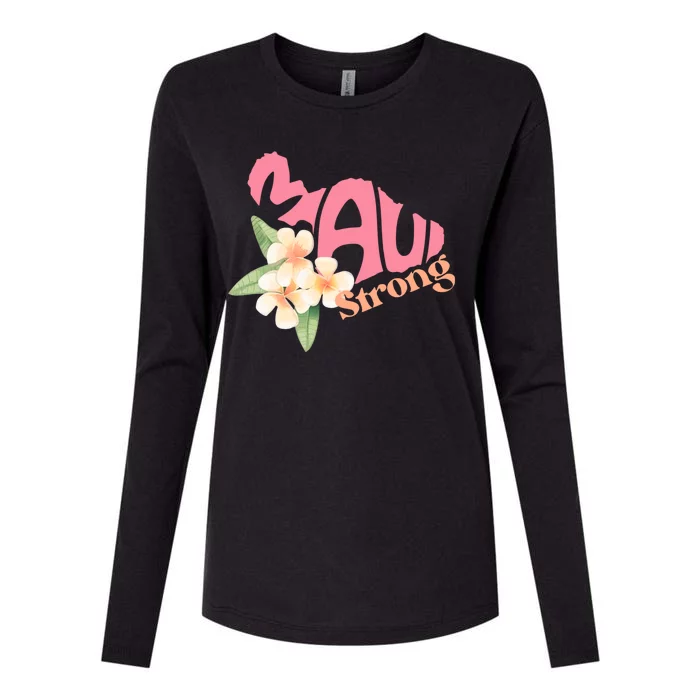 Pray For Maui Hawaii Strong Womens Cotton Relaxed Long Sleeve T-Shirt