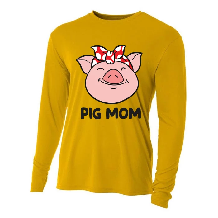 Pig Farmer Mom Love Pigs Pig Mom Cute Pig Lovers Gift Cooling Performance Long Sleeve Crew