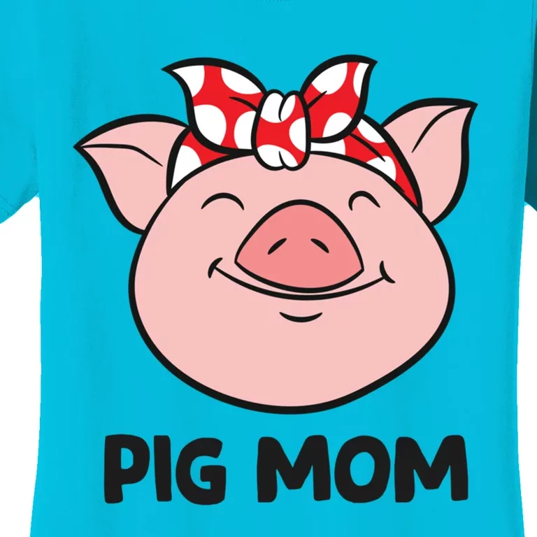 Pig Farmer Mom Love Pigs Pig Mom Cute Pig Lovers Gift Women's T-Shirt