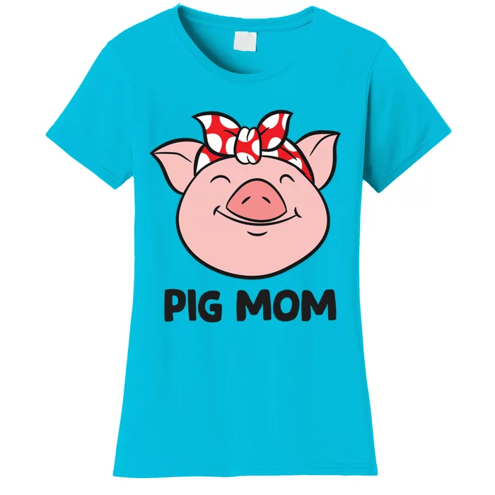 Pig Farmer Mom Love Pigs Pig Mom Cute Pig Lovers Gift Women's T-Shirt