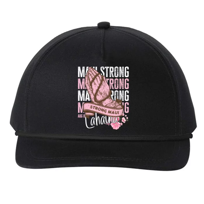 Pray For Maui Hawaii Strong Maui Lahaina Hawaiian Islands Snapback Five-Panel Rope Hat