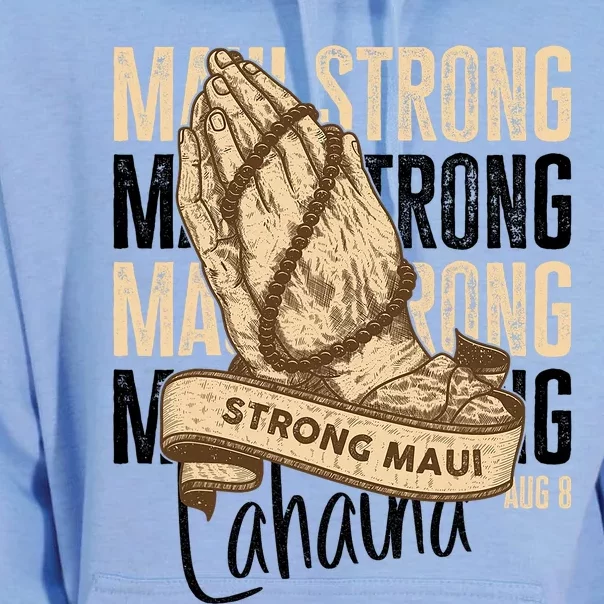 Pray For Maui Hawaii Strong Maui Lahaina Hawaiian Support Unisex Surf Hoodie