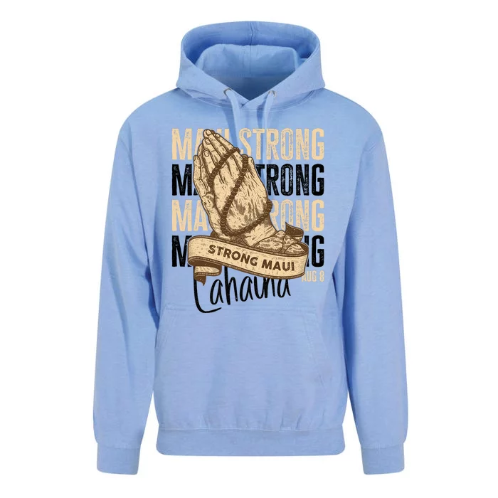 Pray For Maui Hawaii Strong Maui Lahaina Hawaiian Support Unisex Surf Hoodie