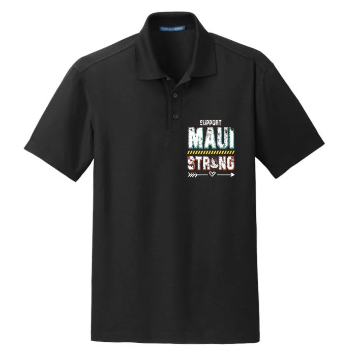 Pray For Maui Hawaii Strong Dry Zone Grid Performance Polo