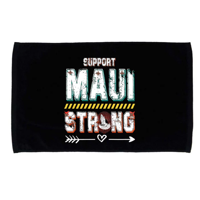 Pray For Maui Hawaii Strong Microfiber Hand Towel