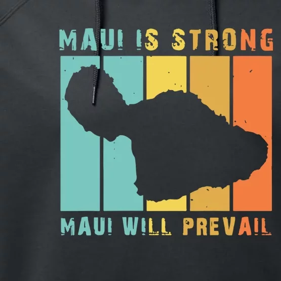 Pray For Maui Strong Hawaii Strong Save Maui Hawaii Performance Fleece Hoodie