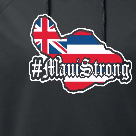 Pray For Maui Strong Hawaii Strong Save Maui Hawaii Performance Fleece Hoodie