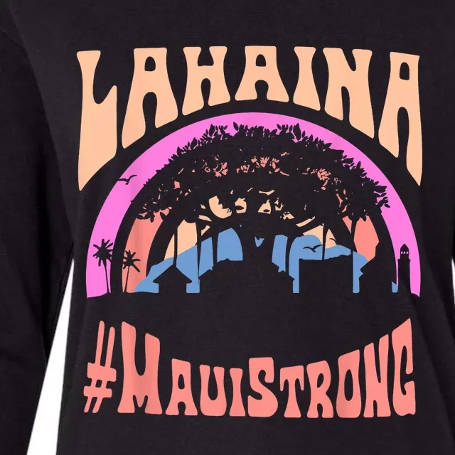 Pray For Maui Hawaii Strong Tee Apparel Matching Family Womens Cotton Relaxed Long Sleeve T-Shirt