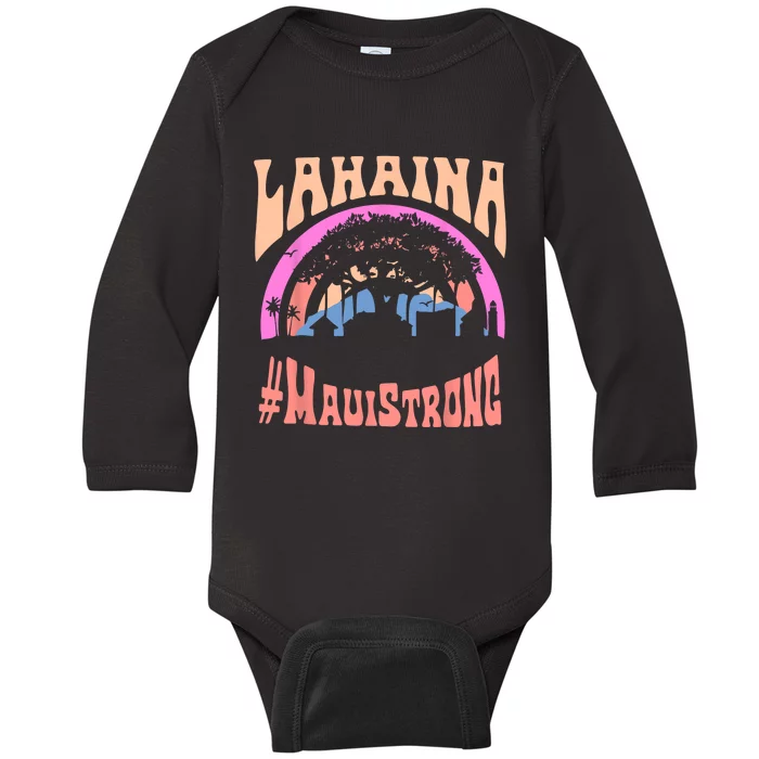 Pray For Maui Hawaii Strong Tee Apparel Matching Family Baby Long Sleeve Bodysuit