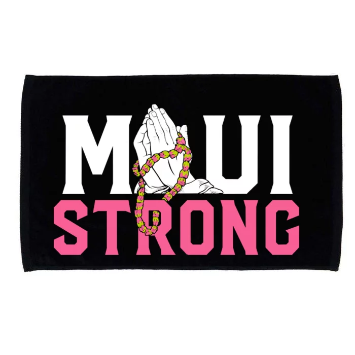 Pray For Maui Hawaii Strong Microfiber Hand Towel