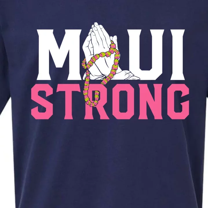 Pray For Maui Hawaii Strong Sueded Cloud Jersey T-Shirt