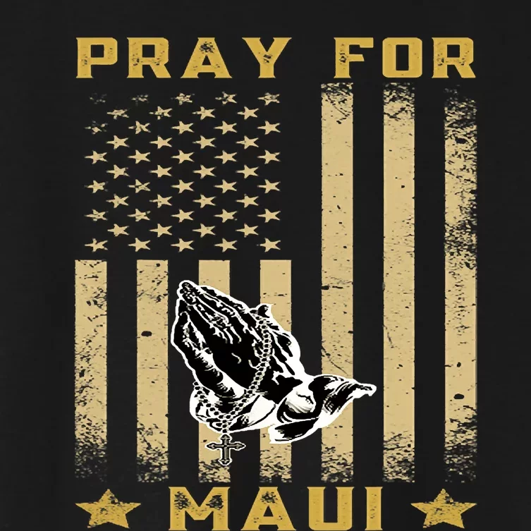 Pray For Maui Hawaii Strong We Stay With Maui Women's Crop Top Tee