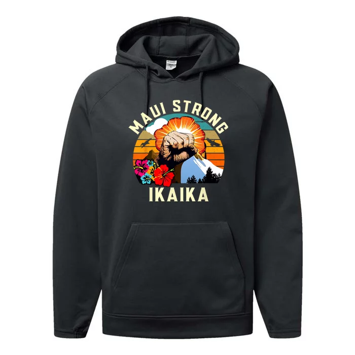 Pray For Maui Hawaii Strong Tee Apparel Matching Family Performance Fleece Hoodie