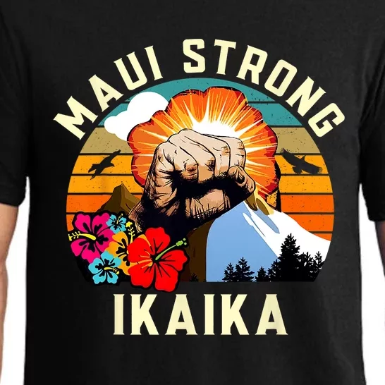 Pray For Maui Hawaii Strong Tee Apparel Matching Family Pajama Set