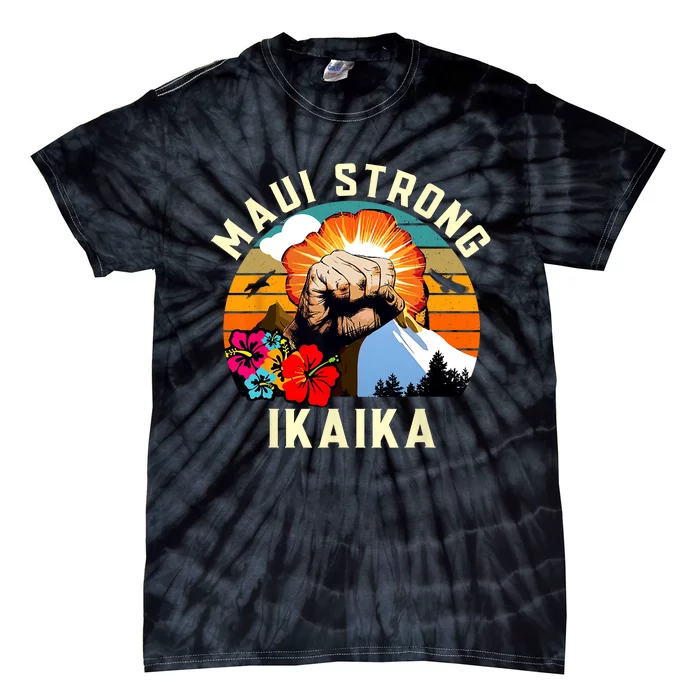 Pray For Maui Hawaii Strong Tee Apparel Matching Family Tie-Dye T-Shirt