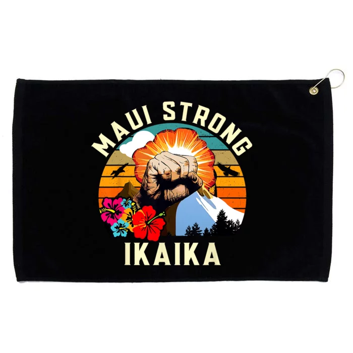 Pray For Maui Hawaii Strong Tee Apparel Matching Family Grommeted Golf Towel