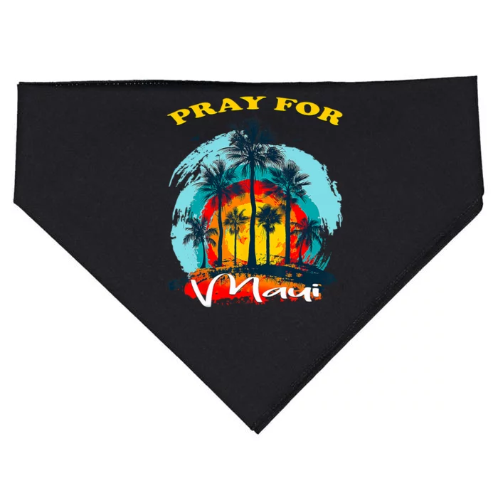 Pray For Maui Hawaii Strong USA-Made Doggie Bandana