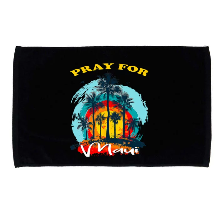 Pray For Maui Hawaii Strong Microfiber Hand Towel