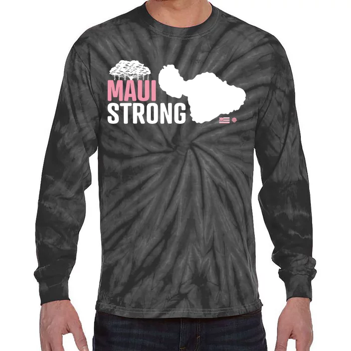 Pray For Maui Hawaii Strong Lahaina Strong Tie-Dye Long Sleeve Shirt