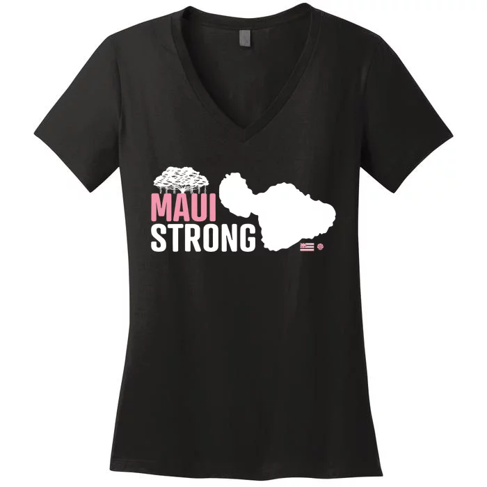 Pray For Maui Hawaii Strong Lahaina Strong Women's V-Neck T-Shirt