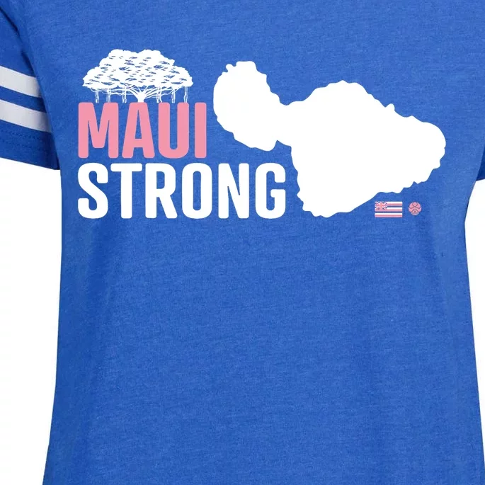 Pray For Maui Hawaii Strong Lahaina Strong Enza Ladies Jersey Football T-Shirt