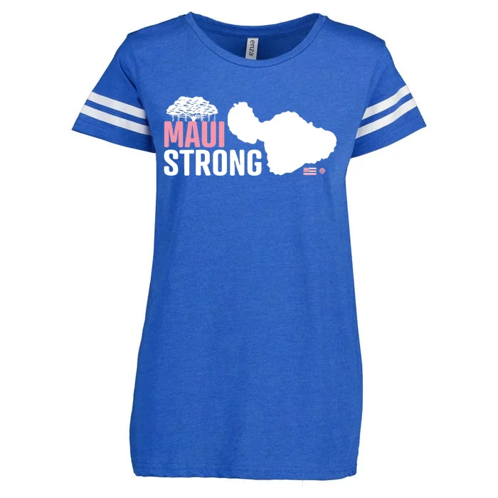 Pray For Maui Hawaii Strong Lahaina Strong Enza Ladies Jersey Football T-Shirt