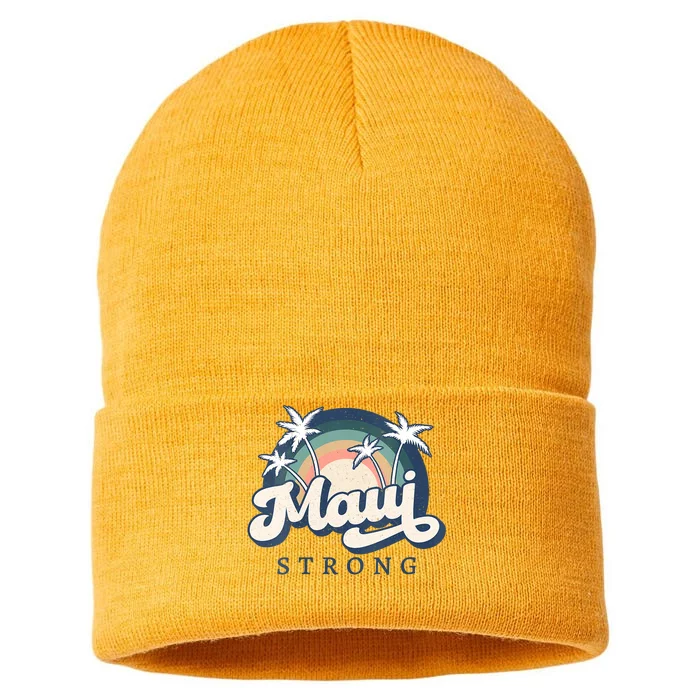 Pray For Maui Hawaii Strong Support Hawaii Sustainable Knit Beanie