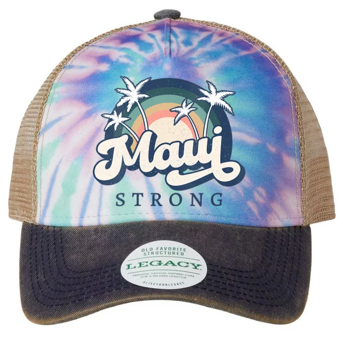 Pray For Maui Hawaii Strong Support Hawaii Legacy Tie Dye Trucker Hat