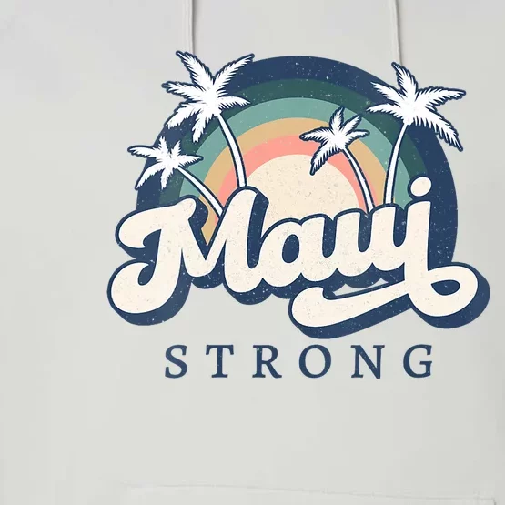 Pray For Maui Hawaii Strong Support Hawaii Performance Fleece Hoodie