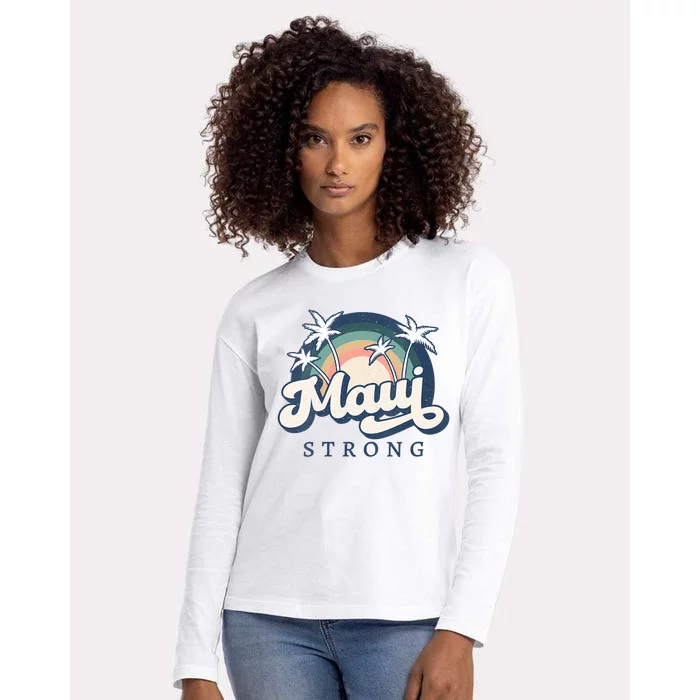 Pray For Maui Hawaii Strong Support Hawaii Womens Cotton Relaxed Long Sleeve T-Shirt