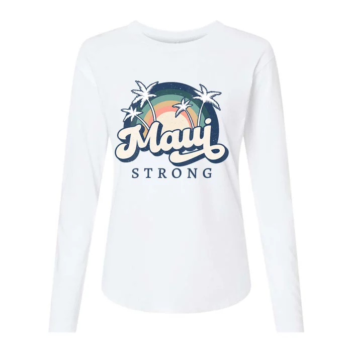 Pray For Maui Hawaii Strong Support Hawaii Womens Cotton Relaxed Long Sleeve T-Shirt