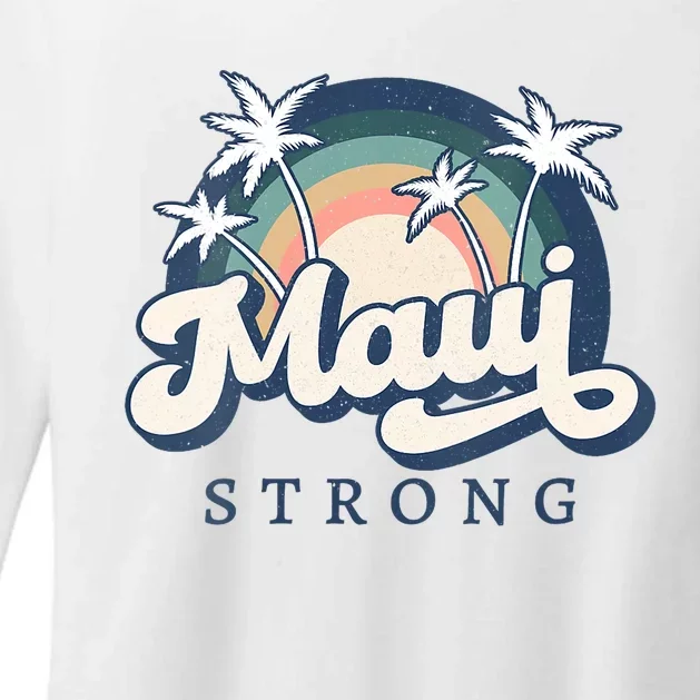 Pray For Maui Hawaii Strong Support Hawaii Womens CVC Long Sleeve Shirt