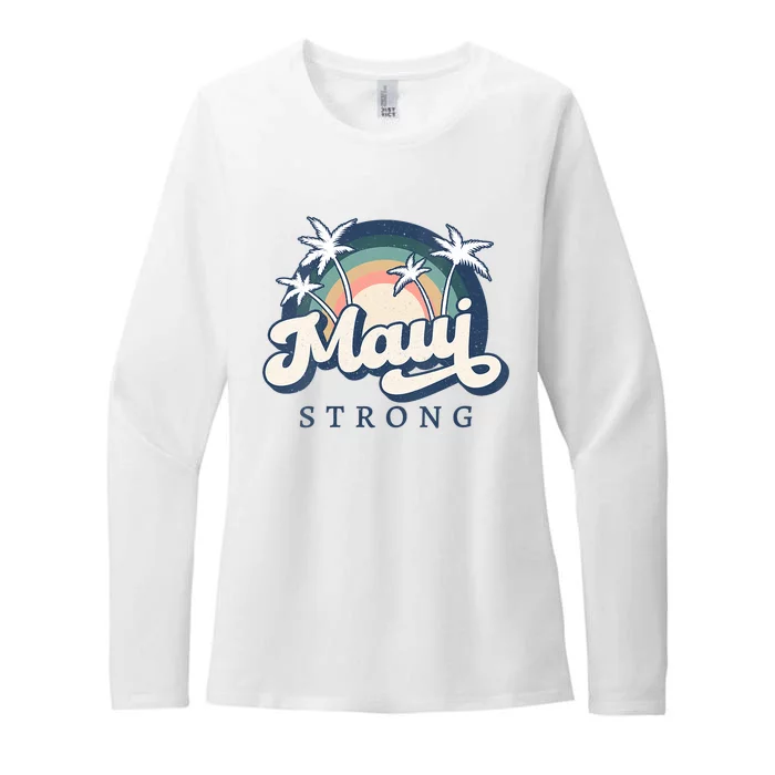 Pray For Maui Hawaii Strong Support Hawaii Womens CVC Long Sleeve Shirt