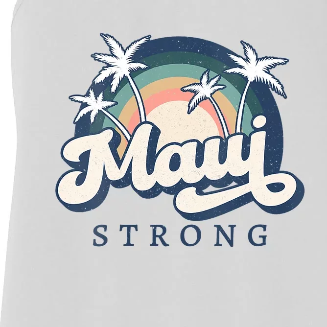 Pray For Maui Hawaii Strong Support Hawaii Women's Racerback Tank