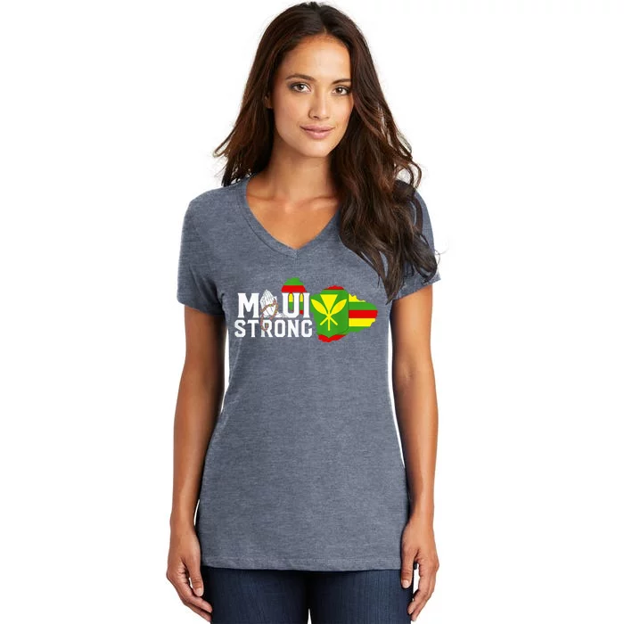 Pray for Maui Hawaii Strong Women's V-Neck T-Shirt