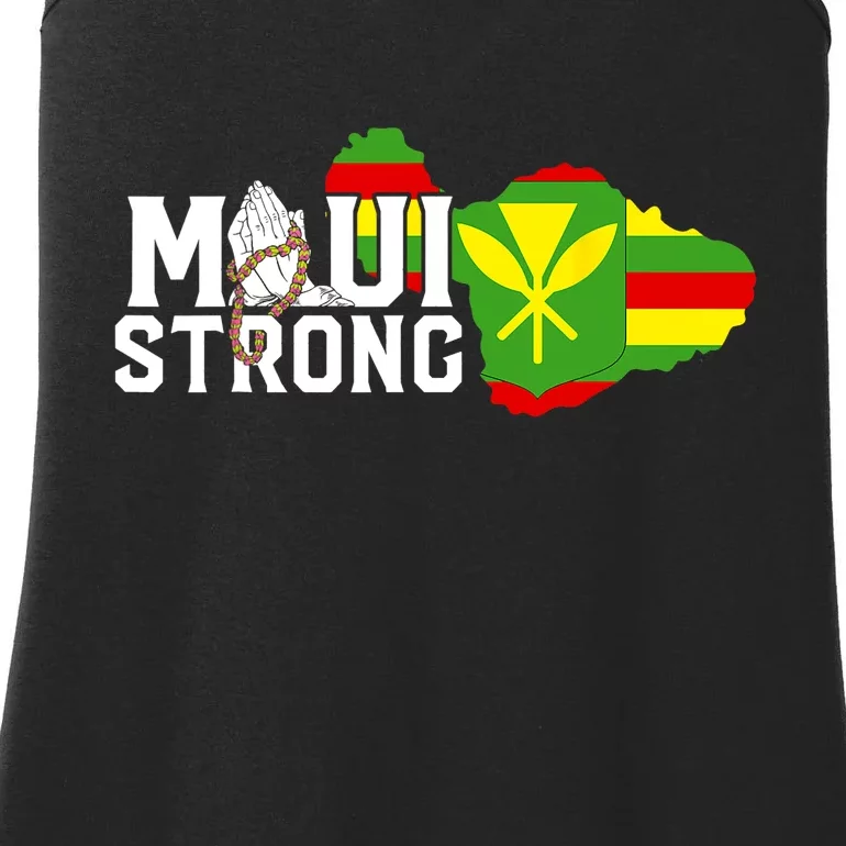 Pray For Maui Hawaii Strong Maui Wildfire Relief Ladies Essential Tank